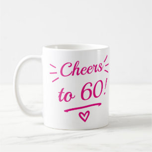 Alles Gute zum 60. lustigen rosa Geburtstag Kaffeetasse