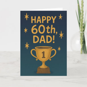 Alles Gute zum 60., Papa! #1-Trophäe Karte