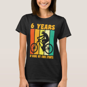 Alles Gute zum 6. Geburtstag 6 Jahre Altes Radfahr T-Shirt