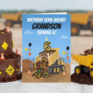 Alles Gute zum 6. Geburtstag Enkelsohn Kipper Karte
