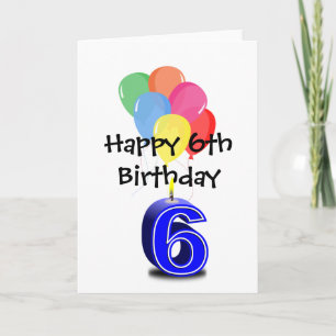 Alles Gute zum 6. Geburtstag Karte