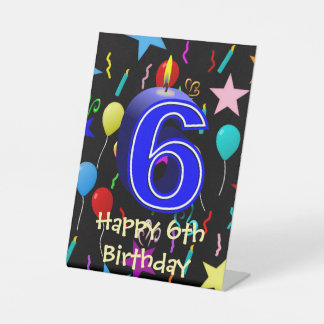 Alles Gute zum 6. Geburtstag Sockelschild