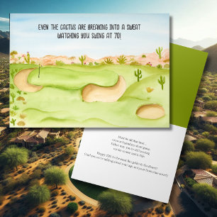 Alles Gute zum 70. Geburtstag Desert Golf Course W Karte