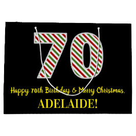 Alles Gute zum 70. Geburtstag & Frohe Weihnachten, Große Geschenktüte