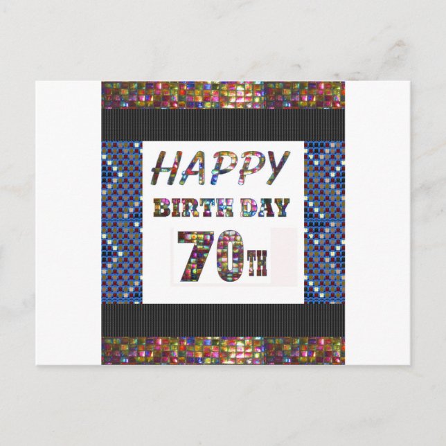 Alles Gute zum 70. Geburtstag Postkarte (Vorderseite)