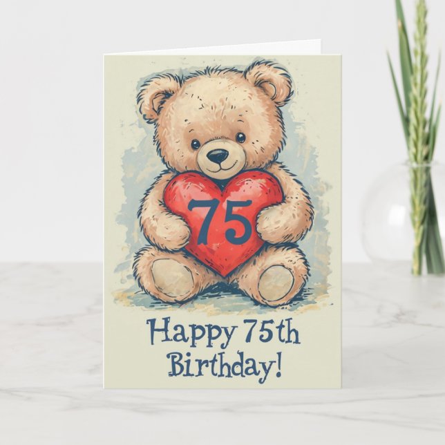 Alles Gute zum 75. Geburtstag Karte (Vorderseite)