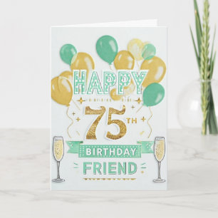 Alles Gute zum 75. Geburtstag Karte
