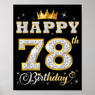 Alles Gute zum 78. Geburtstag 78 Jahre alte Frauen Poster