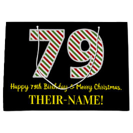 Alles Gute zum 79. Geburtstag & Frohe Weihnachten, Große Geschenktüte