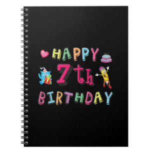 Alles Gute zum 7. Geburtstag. 7 Jahre alt. Notizblock