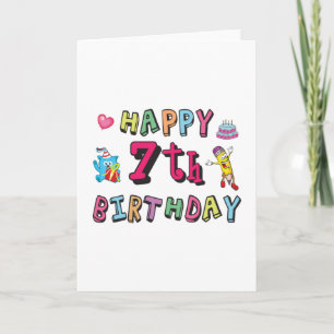 Alles Gute zum 7. Geburtstag, 7 Jahre alt wünscht Karte