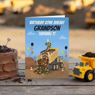 Alles Gute zum 7. Geburtstag Enkelsohn Kipper Karte