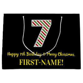 Alles Gute zum 7. Geburtstag & Frohe Weihnachten,  Große Geschenktüte