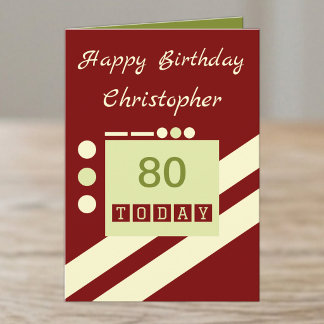 Alles Gute zum 80. Geburtstag heute füge Name Burg Karte
