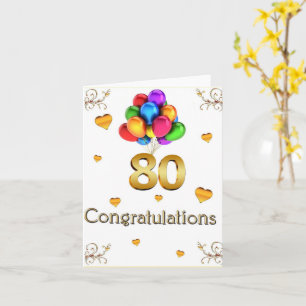 Alles Gute zum 80. Geburtstag Karte