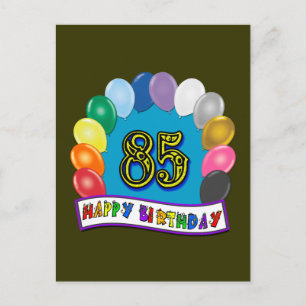 Alles Gute zum 85. Geburtstag mit Balloons Postkarte