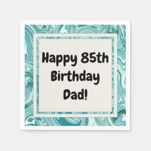 Alles Gute zum 85. Geburtstag Personalisierte Blau Serviette