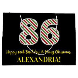 Alles Gute zum 86. Geburtstag & Frohe Weihnachten, Große Geschenktüte