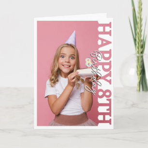 Alles Gute zum 8. Geburtstag Fotoalbum Karte
