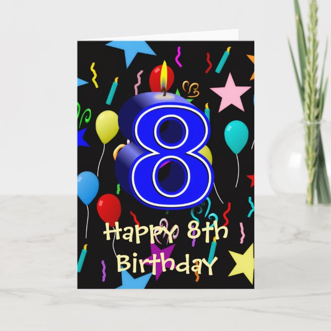 Alles Gute zum 8. Geburtstag Karte (Vorderseite)