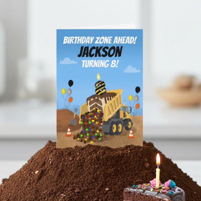Alles Gute zum 8. Geburtstag Kipper  Karte (Von Creator hochgeladen)