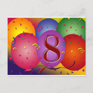 Alles Gute zum 8. Geburtstag! Postkarte
