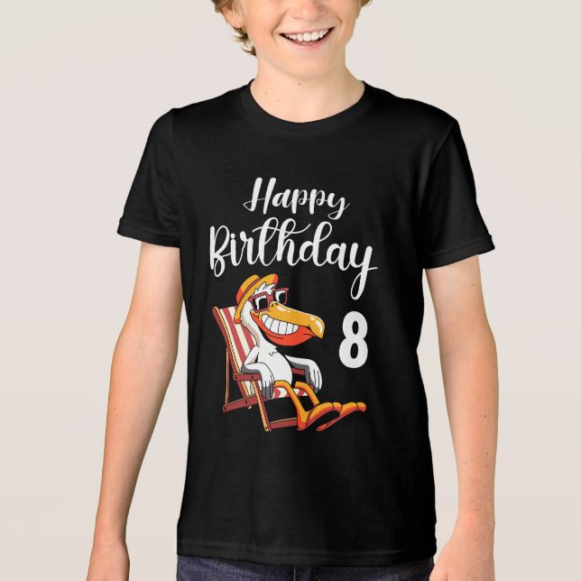 Alles Gute zum 8. Geburtstag  Tri-Blend Shirt (Vorderseite)
