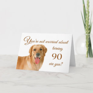 Alles Gute zum 90. Geburtstag, besorgter Labrador Karte