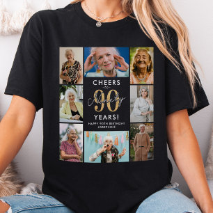 Alles Gute zum 90. Geburtstag Foto-Collage T-Shirt