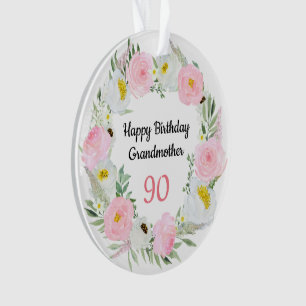 Alles Gute zum 90. Geburtstag Großmutter Ornament