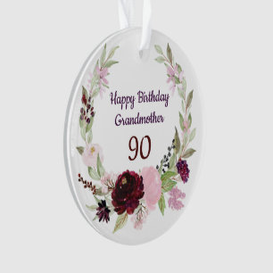 Alles Gute zum 90. Geburtstag Großmutter Ornament
