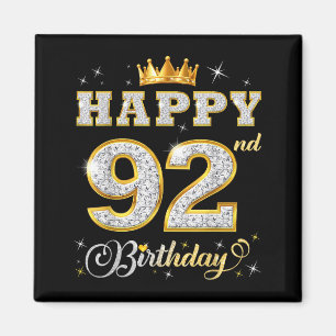 Alles Gute zum 92. Geburtstag 92 Jahre alte Frauen Magnet