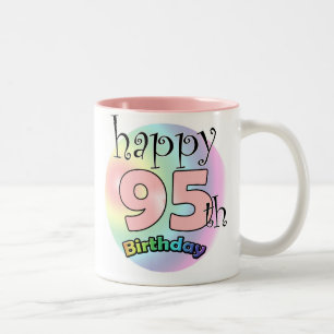 Alles Gute zum 95. Geburtstag (Rose) Zweifarbige Tasse