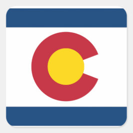Alles Gute zum Colorado-Tag! Quadratischer Aufkleber