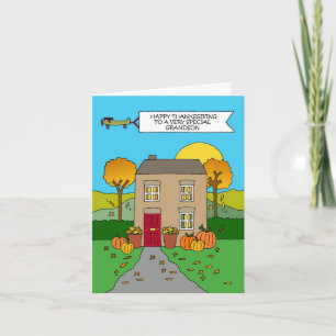 Alles Gute zum Erntedankfest an Grandson Karte