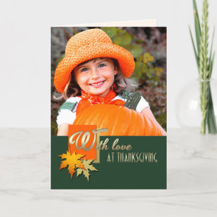 Alles Gute zum Erntedankfest. Benutzerdefinierte F Feiertagskarte