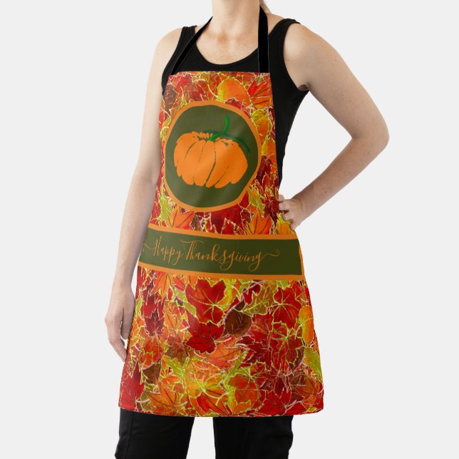 Alles Gute zum Erntedankfest! Glittery Maple Blätt Schürze (InSitu)