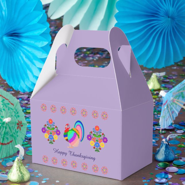 Alles Gute zum Erntedankfest. Polnische Blume. Geschenkschachtel (Party)