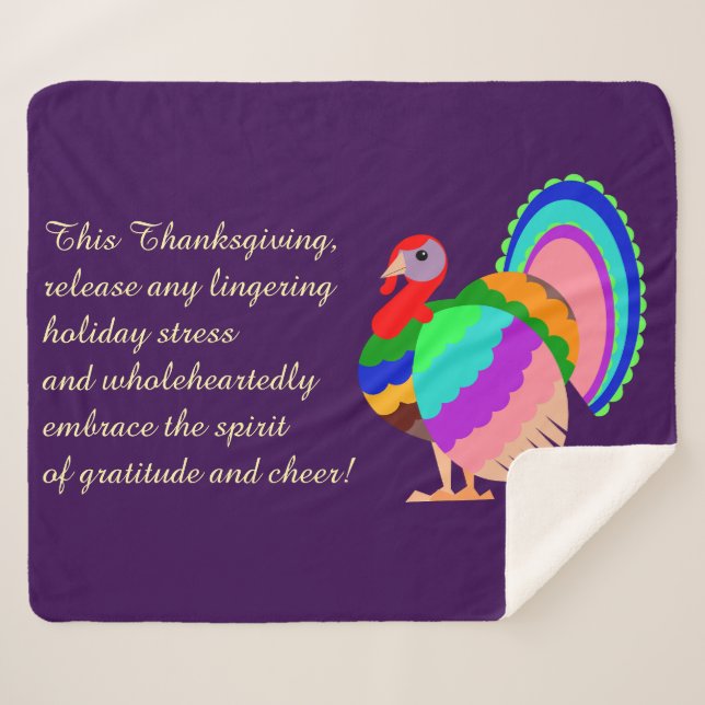 Alles Gute zum Erntedankfest. Polnische Blume. Sherpadecke (Vorderseite (Horizontal))