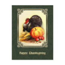 Alles Gute zum Erntedankfest. Vintage Art Postkart