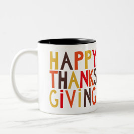 Alles Gute zum Erntedankfest! Zwei-Tone-Tasse Zweifarbige Tasse