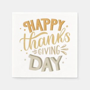 Alles Gute zum Erntedanktag. Niedlicher Fall Serviette