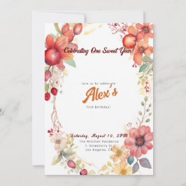 Alles Gute zum ersten Geburtstag! Party zum 1. Jah Einladung