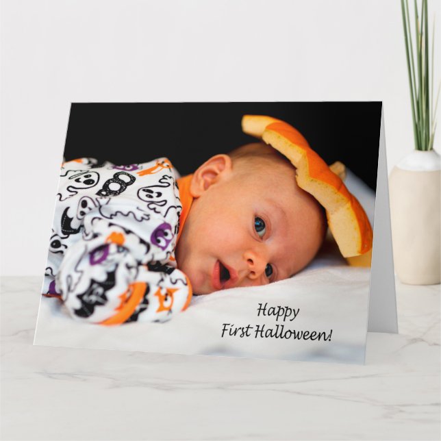 Alles Gute zum ersten Halloween! Karte (Vorderseite)