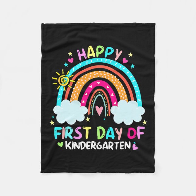 Alles Gute zum ersten Kindergarten zurück zur Schu Fleecedecke (Vorderseite)