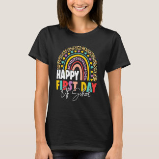 Alles Gute zum ersten Schultag zurück zum Regenbog T-Shirt
