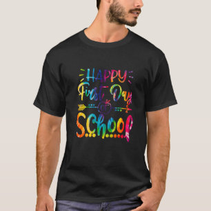 Alles Gute zum ersten Tag der Gefärbte Krawatte T-Shirt