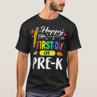 Alles Gute zum ersten Tag der Pre-K - schöner 1. T T-Shirt