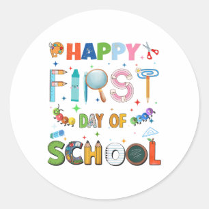 Alles Gute zum ersten Tag zurück an die Schulleitu Runder Aufkleber