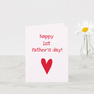 Alles Gute zum ersten Vatertag! Red Heart Vatert Karte